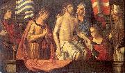Palmezzano, Marco The Dead Christ in the Tomb with the Virgin Mary Saints oil painting picture wholesale